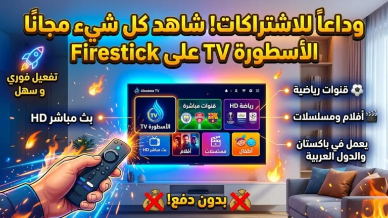 Alostora TV على Firestick – مشاهدة القنوات المباشرة والمسلسلات مجانًا بسهولة (دليل شامل 2026)