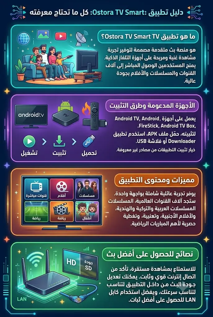تحميل Ostora TV Smart TV أحدث إصدار لجميع أجهزة التلفاز الذكية